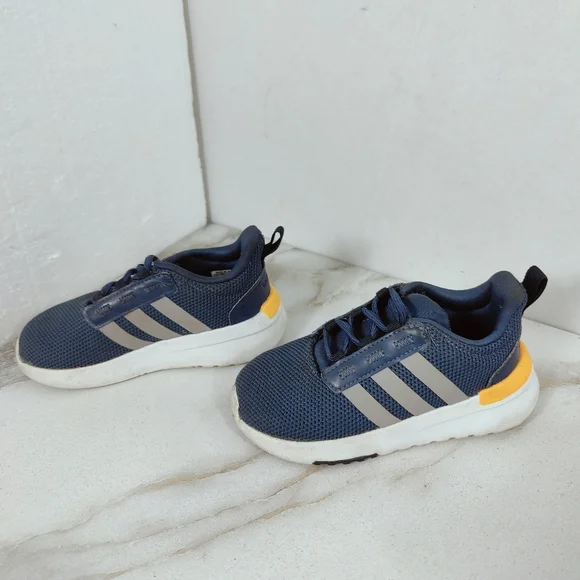 Adidas Toddler Kids' Racer TR21 Navy Grey Running Shoes Sneakers, Sz 7.5K - Picture 2 of 11